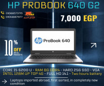 لاب توب HP PROBOOK 640 G2 كور I5 جيل سادس رام 8 هارد 256 SSD شاشه 14 بوصه F.H.D