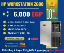 جهاز HP WORKSTATION Z600 دبل برسيسور XEON E5620 كاش 24 رام 24 هارد 500 جيجا