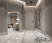 تصميم داخلي مجلس رجال و مقلط فاخر في الرياض