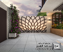 تصميم واجهات و حدائق فلل خارجية في شمال الرياض