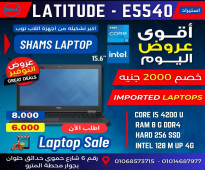 للعمل الشاق DELL-latitude E5540 كور i5 جيل رابع رام 8 هارد 256 ssd شاشه 15.6 F.H.D