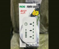 A06 Power Socket Multi-Outlet Power Strip with Surge Protection, Home and Office Use