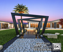 تصميم و تنفيذ لاندسكيب مزارع و شاليهات في العمارية